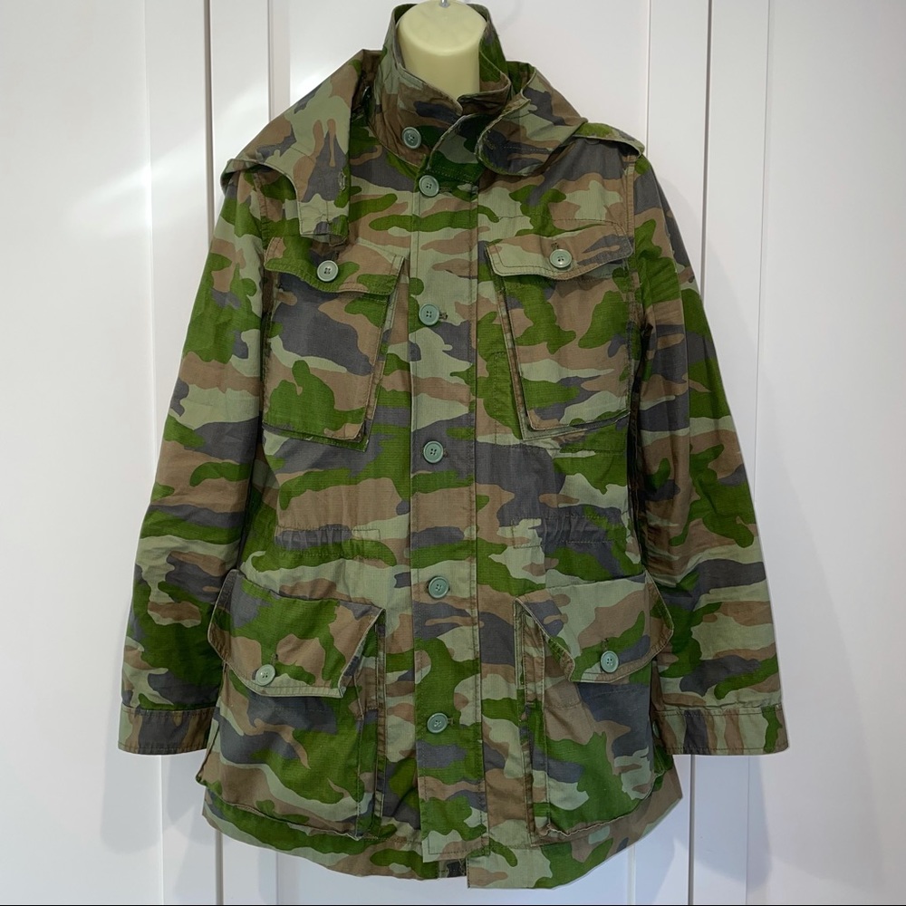 J. CREW GREEN CAMO CARGO JACKET